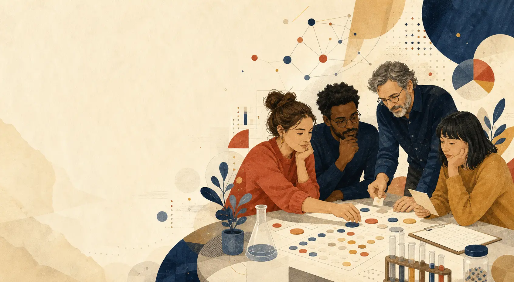 Des participants réunis autour d’une expérience scientifique collective